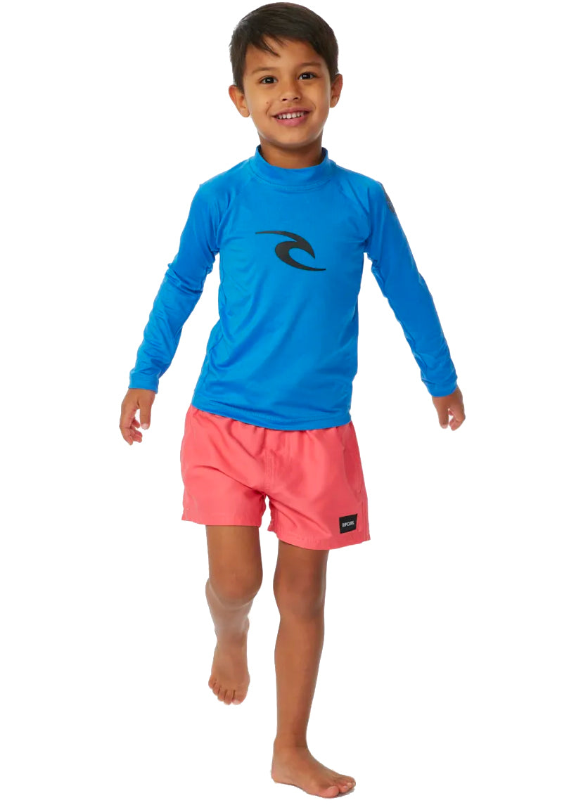  RIP CURL T-SHIRT BRAND WAVE UV LONG SLEEVE UPF50+ BLUE GUM