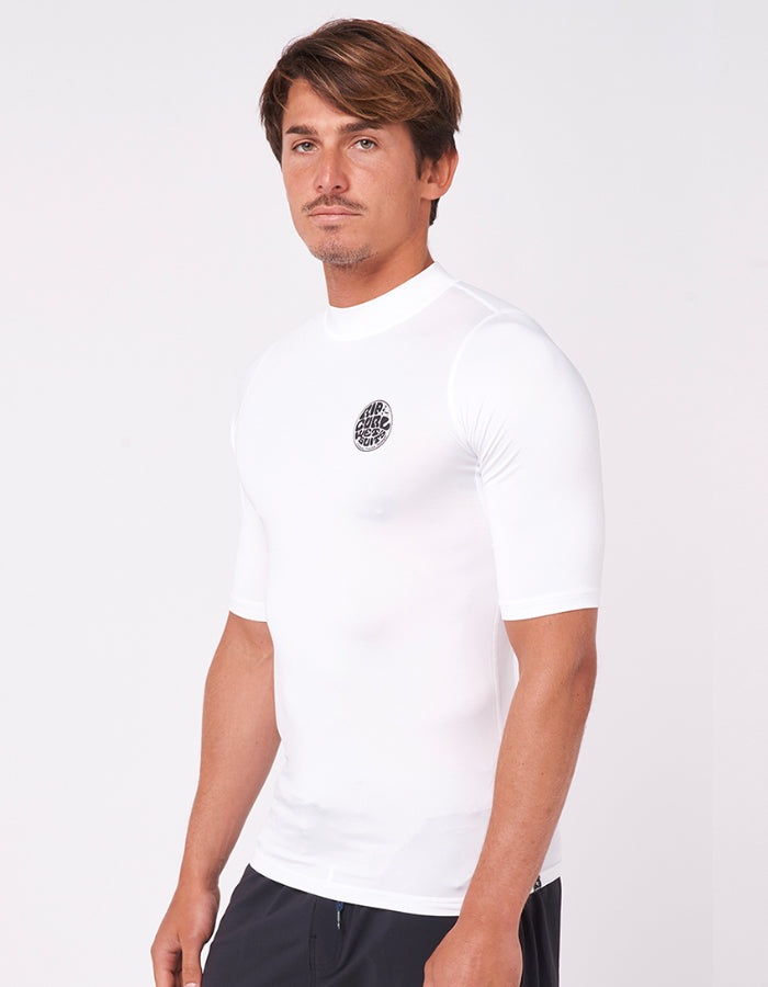  RIP CURL ICON PERF SHORT SLEEVE UV TEE WHITE