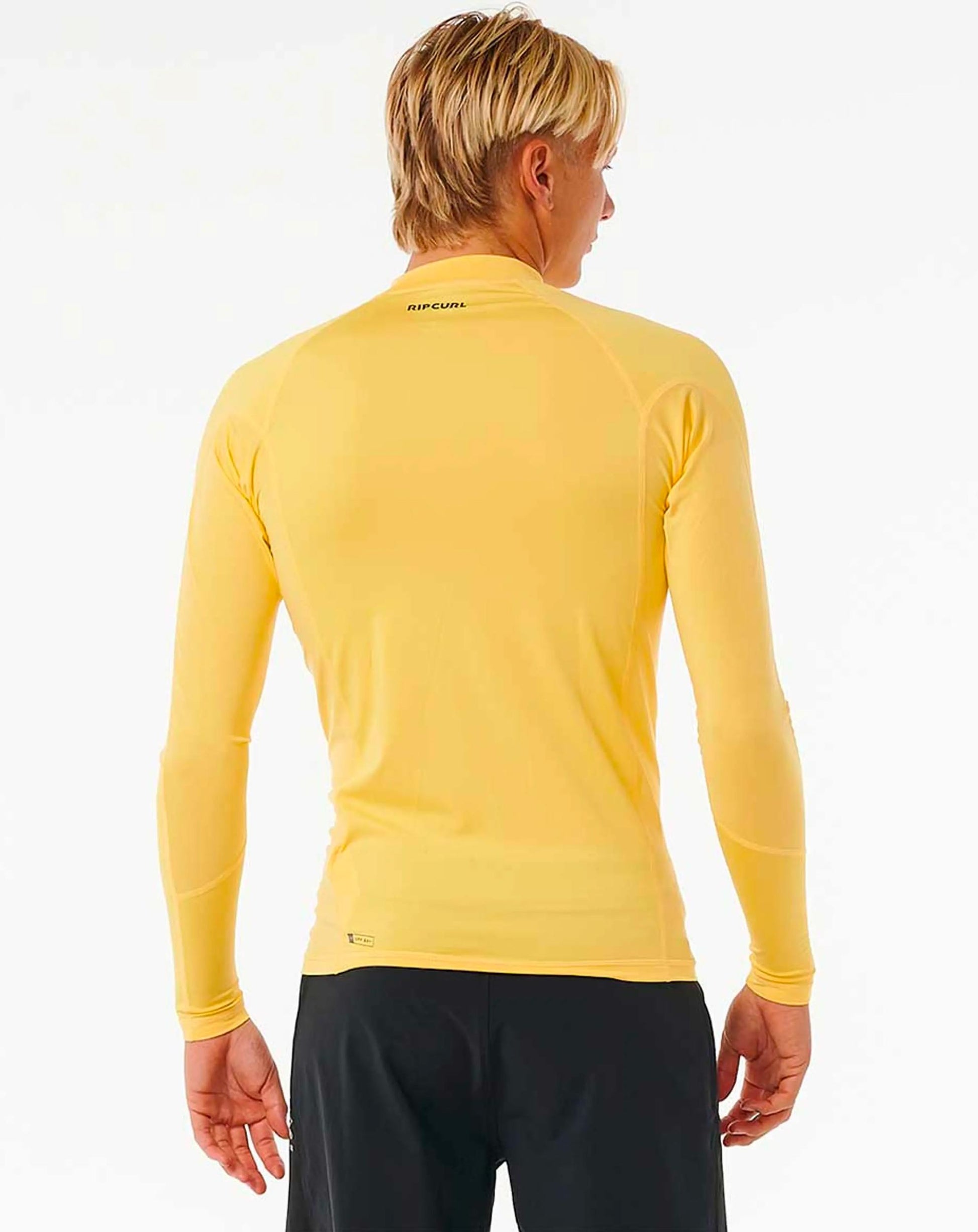  RIP CURL WAVES UV LONG SLEEVE RASH VEST YELLOW