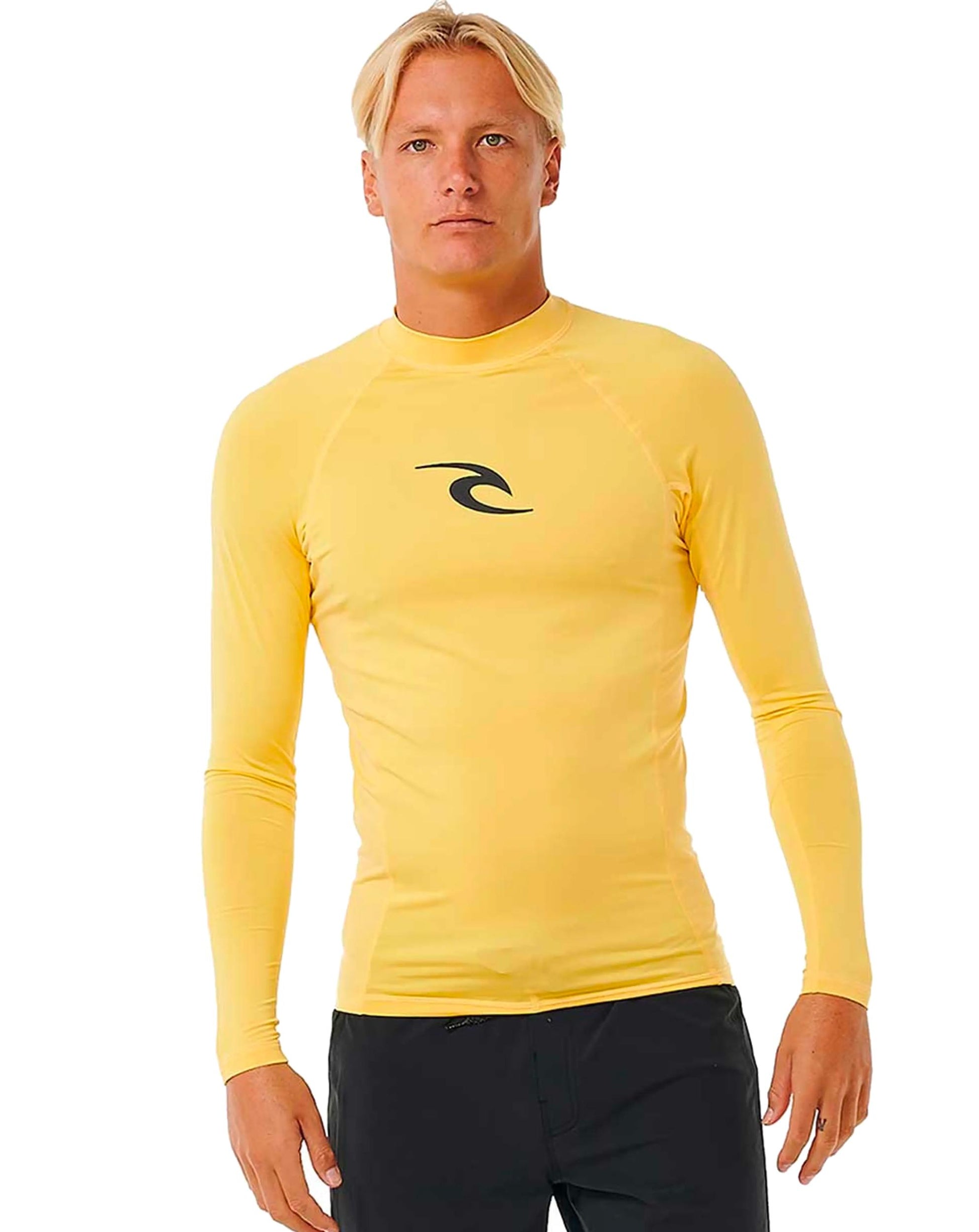  RIP CURL WAVES UV LONG SLEEVE RASH VEST YELLOW