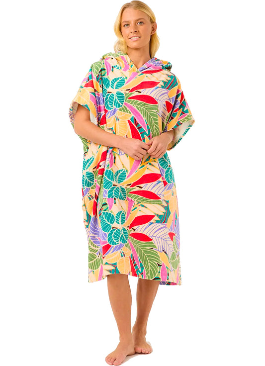  RIP CURL MIXED HOODED PONCHO DARK CHOCOLATE