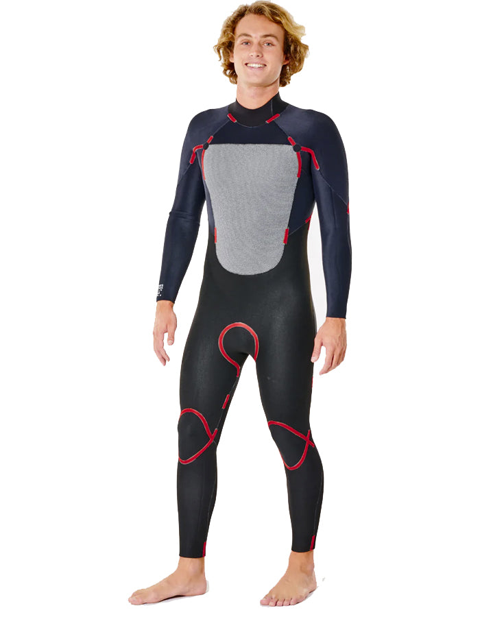  RIP CURL OMEGA 4/3 BACK ZIP WETSUIT BLUE