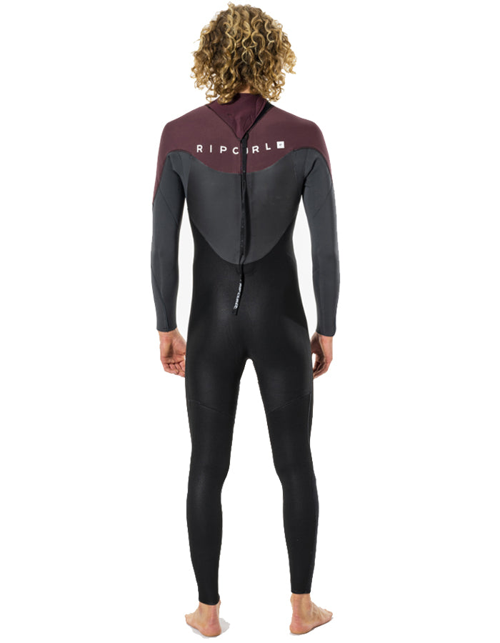  RIP CURL OMEGA 4/3 BACK ZIP WETSUIT MAROON