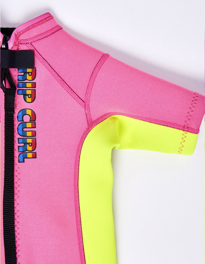  RIP CURL GROMS OMEGA 1.5MM BACK ZIP SPRINGSUIT PINK