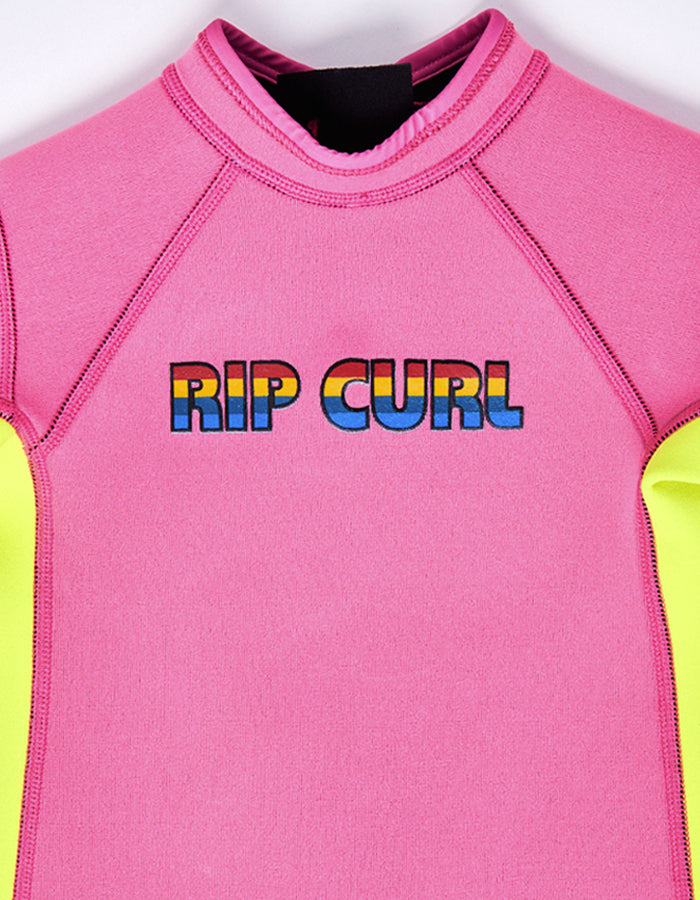  RIP CURL GROMS OMEGA 1.5MM BACK ZIP SPRINGSUIT PINK