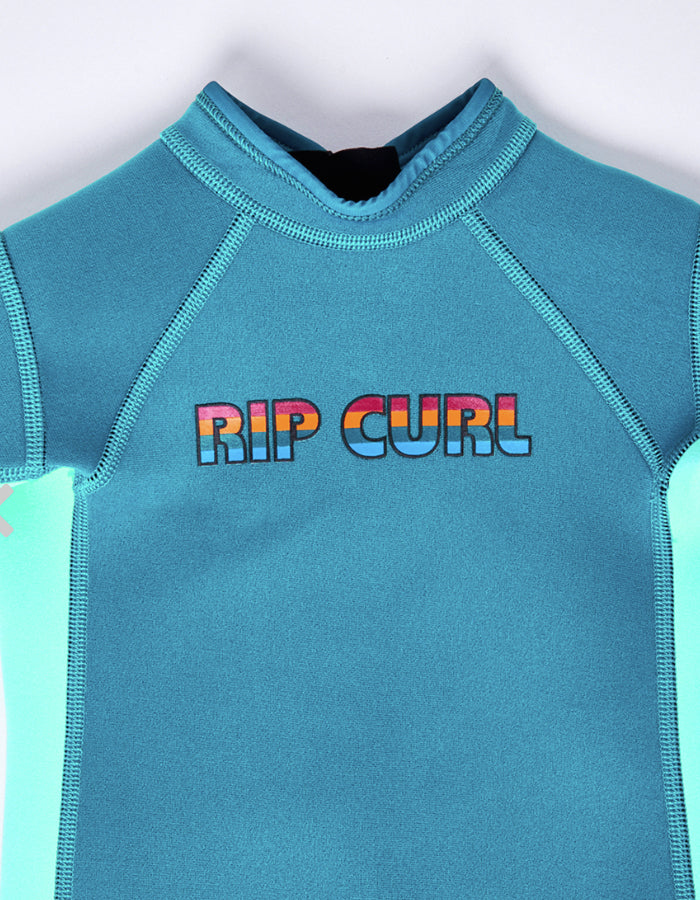  RIP CURL GROMS OMEGA BACK ZIP SPRINGSUIT AQUA