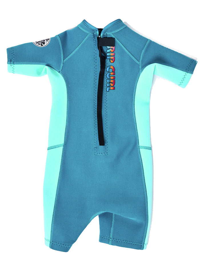  RIP CURL GROMS OMEGA 1.5MM BACK ZIP SPRINGSUIT AQUA