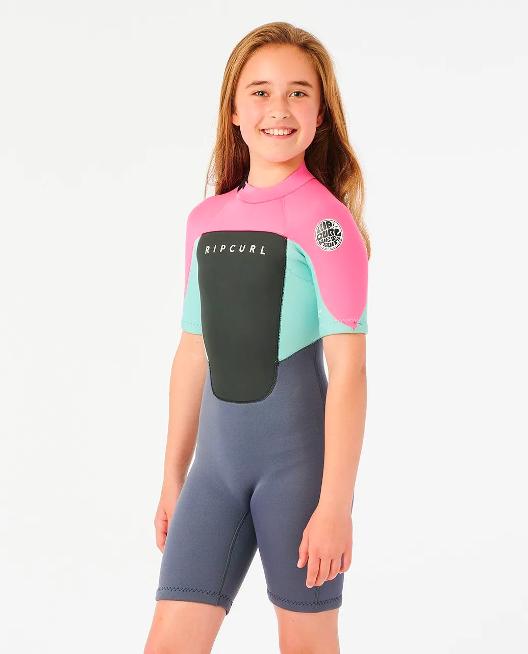  RIP CURL OMEGA BACK ZIP SPRINGSUIT PINK 1.5MM