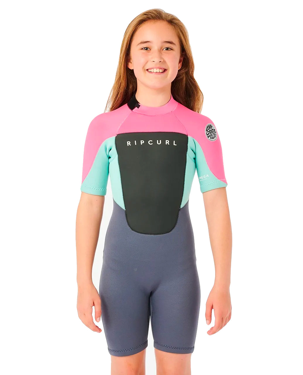 RIP CURL OMEGA BACK ZIP SPRINGSUIT PINK 1.5MM