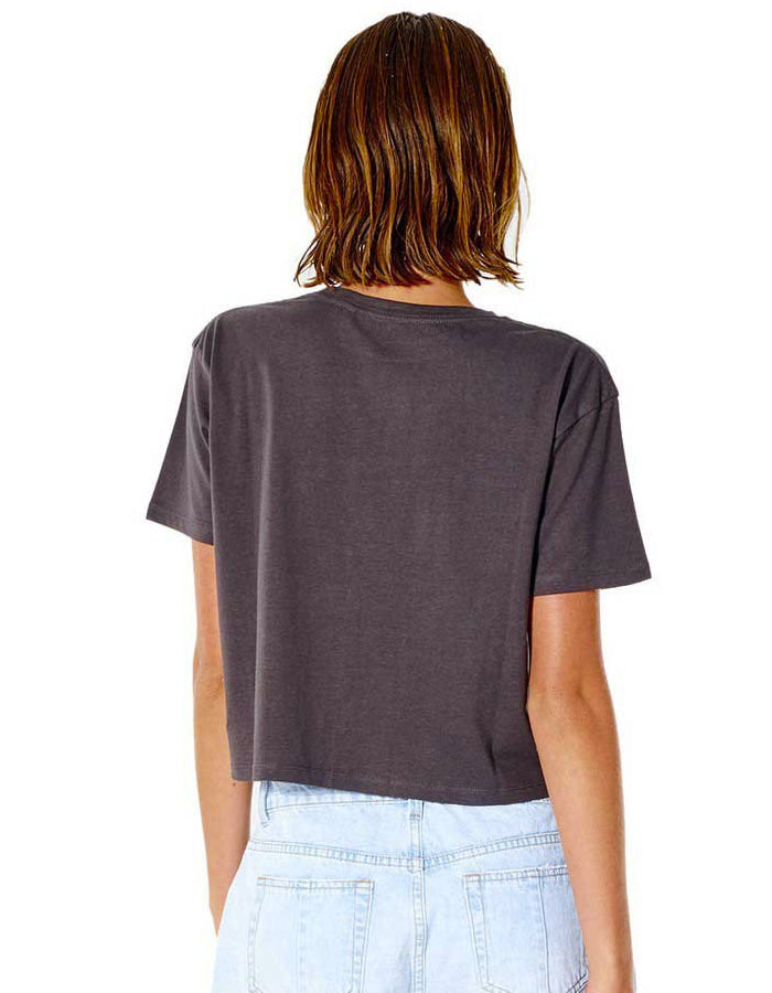  RIP CURL ON THE COAST CROP TEE WASHED BLACK