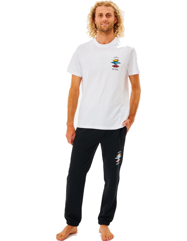  RIP CURL SEARCH ICON LOGO TRACK PANT BLACK