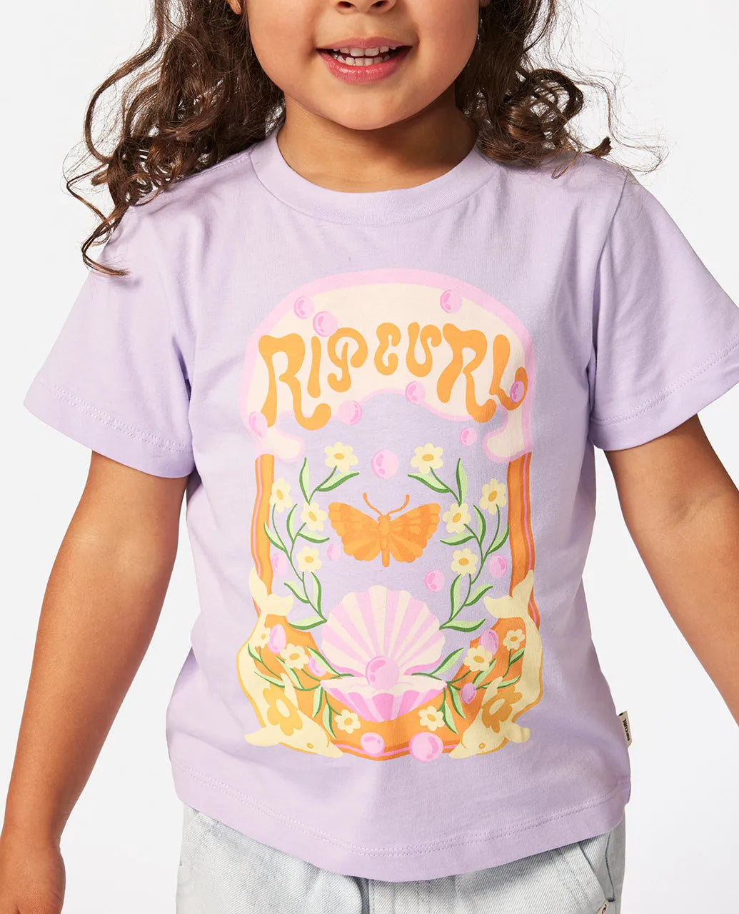  RIP CURL RAINBOW TROPICS ART TEE GIRL