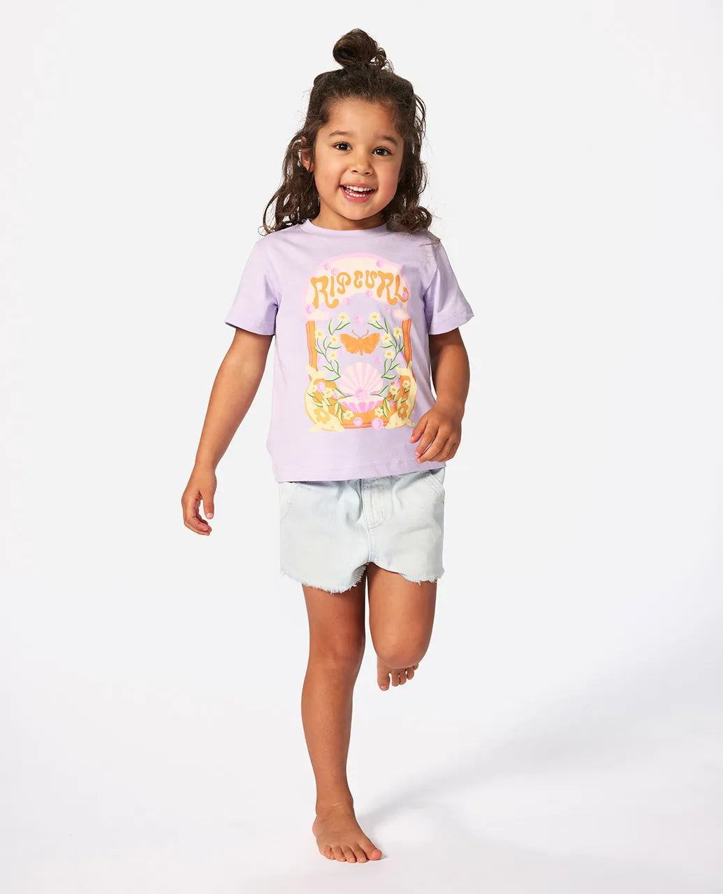  RIP CURL RAINBOW TROPICS ART TEE GIRL