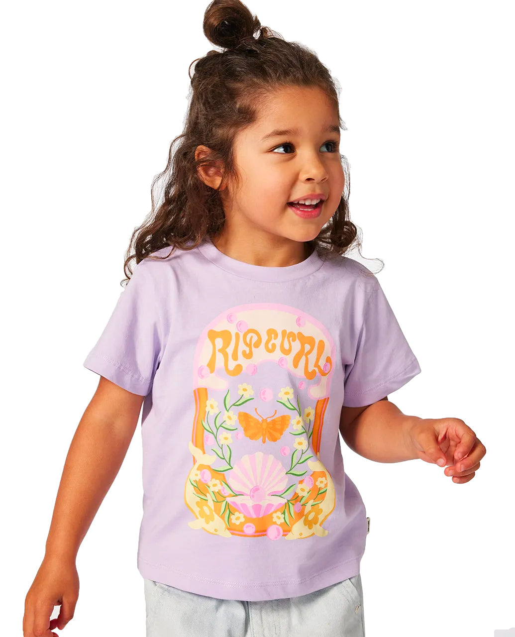  RIP CURL RAINBOW TROPICS ART TEE GIRL