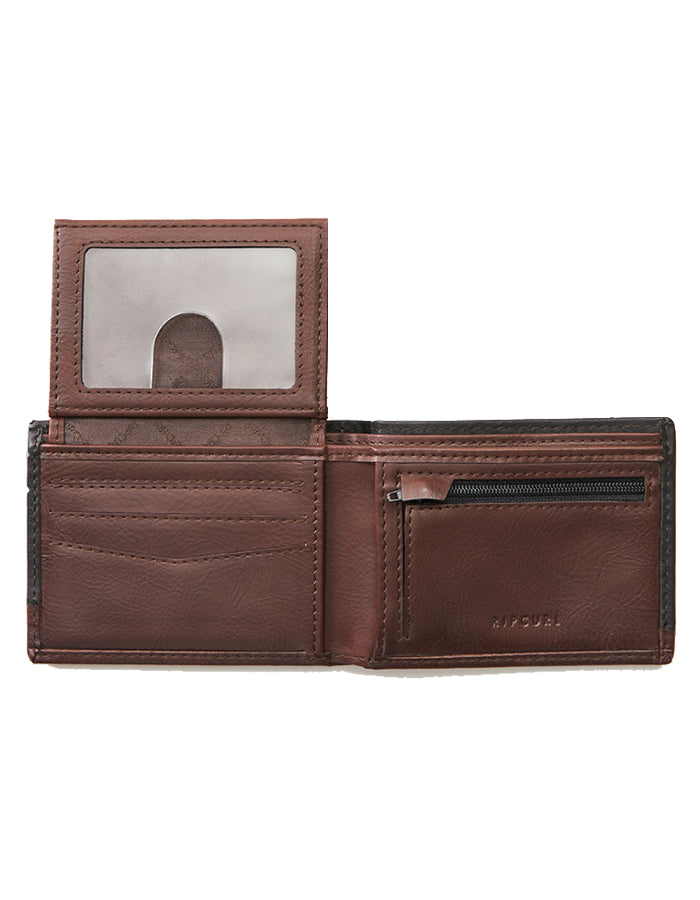  RIP CURL RIDGE PU ALL DAY WALLET BLACK TAN