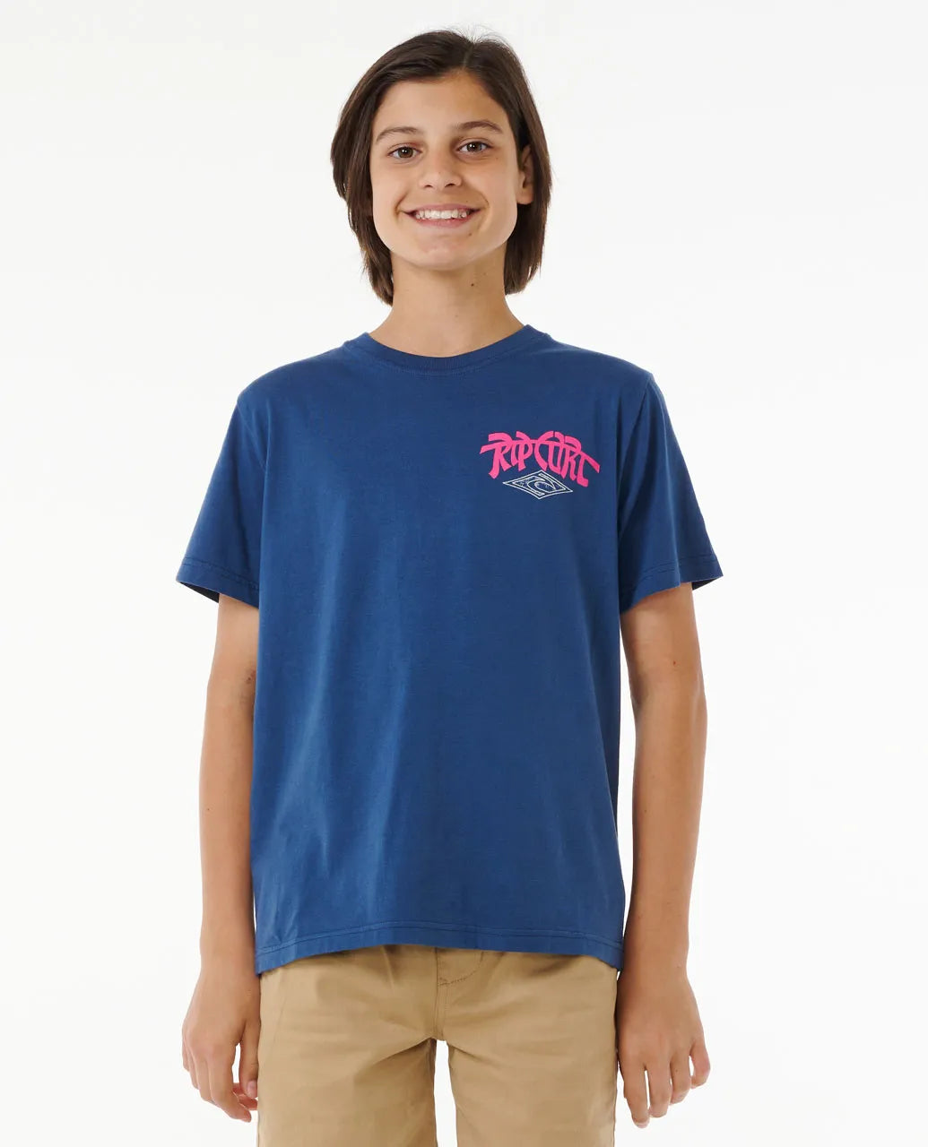  RIP CURL SHRED TILL DEAD TEE BOY WASHED NAVY