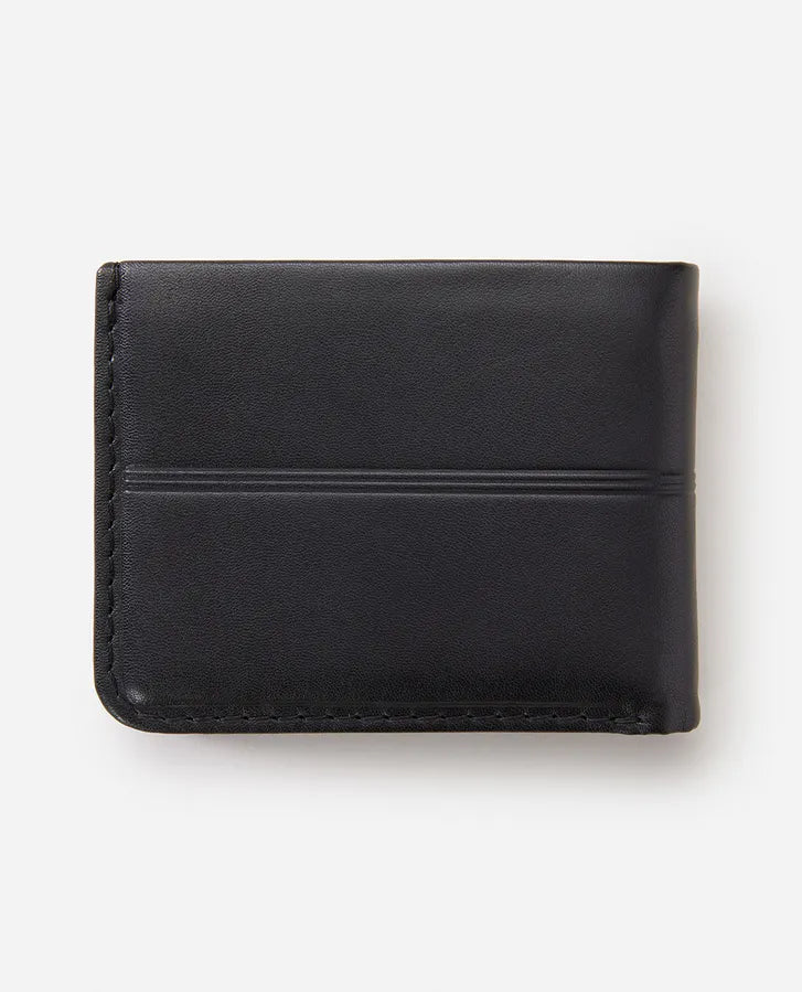  RIP CURL BRAND STRIPE RFID 2 IN 1 WALLET BLACK