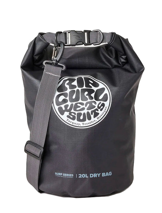  RIP CURL SURF SERIES BARREL BAG BLACK GREY 20L