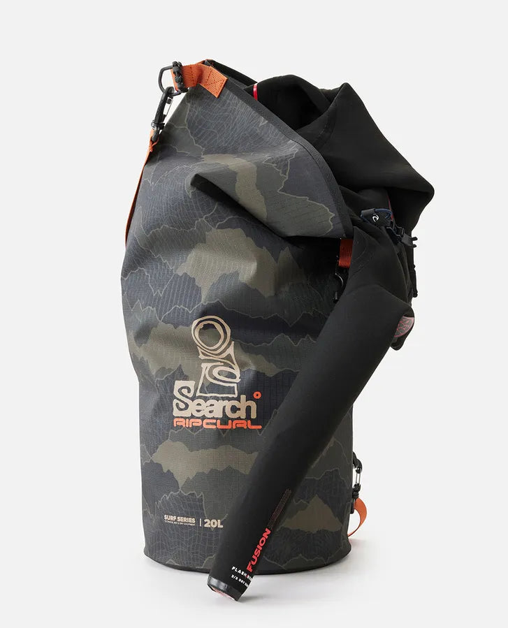  RIP CURL SURF SERIES BARREL BAG BLACK OLIVE 20L