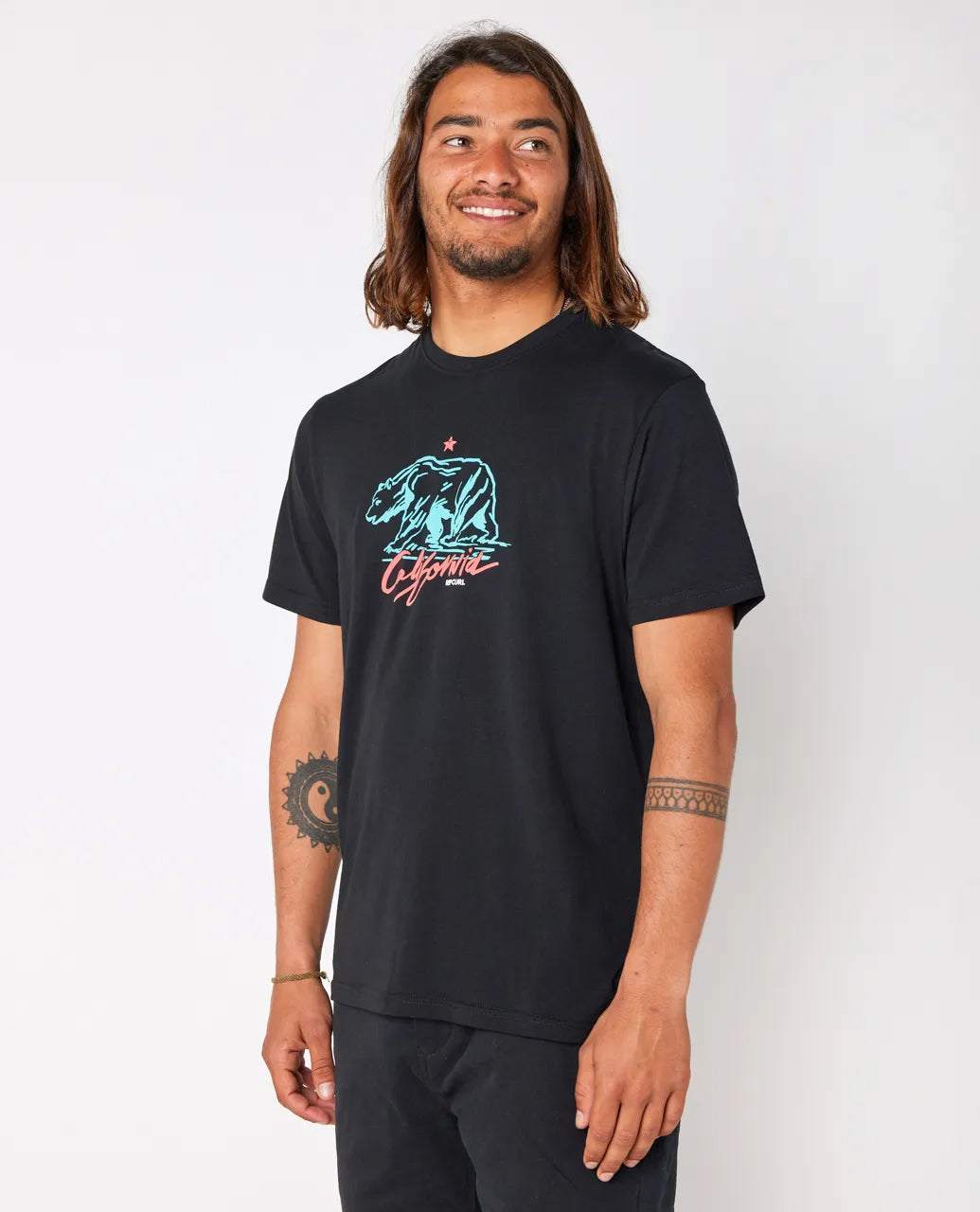  RIP CURL DESTI ANIMALS SHORT SLEEVE TEE BLACK