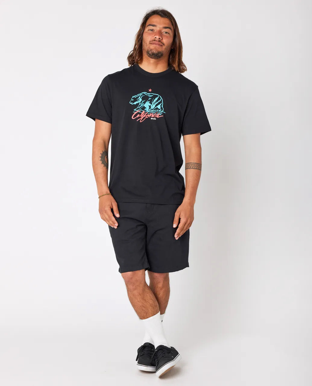  RIP CURL DESTI ANIMALS SHORT SLEEVE TEE BLACK