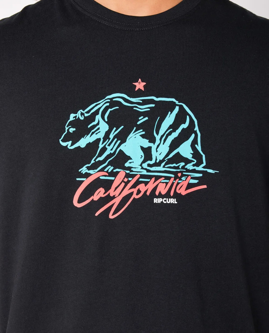  RIP CURL DESTI ANIMALS SHORT SLEEVE TEE BLACK