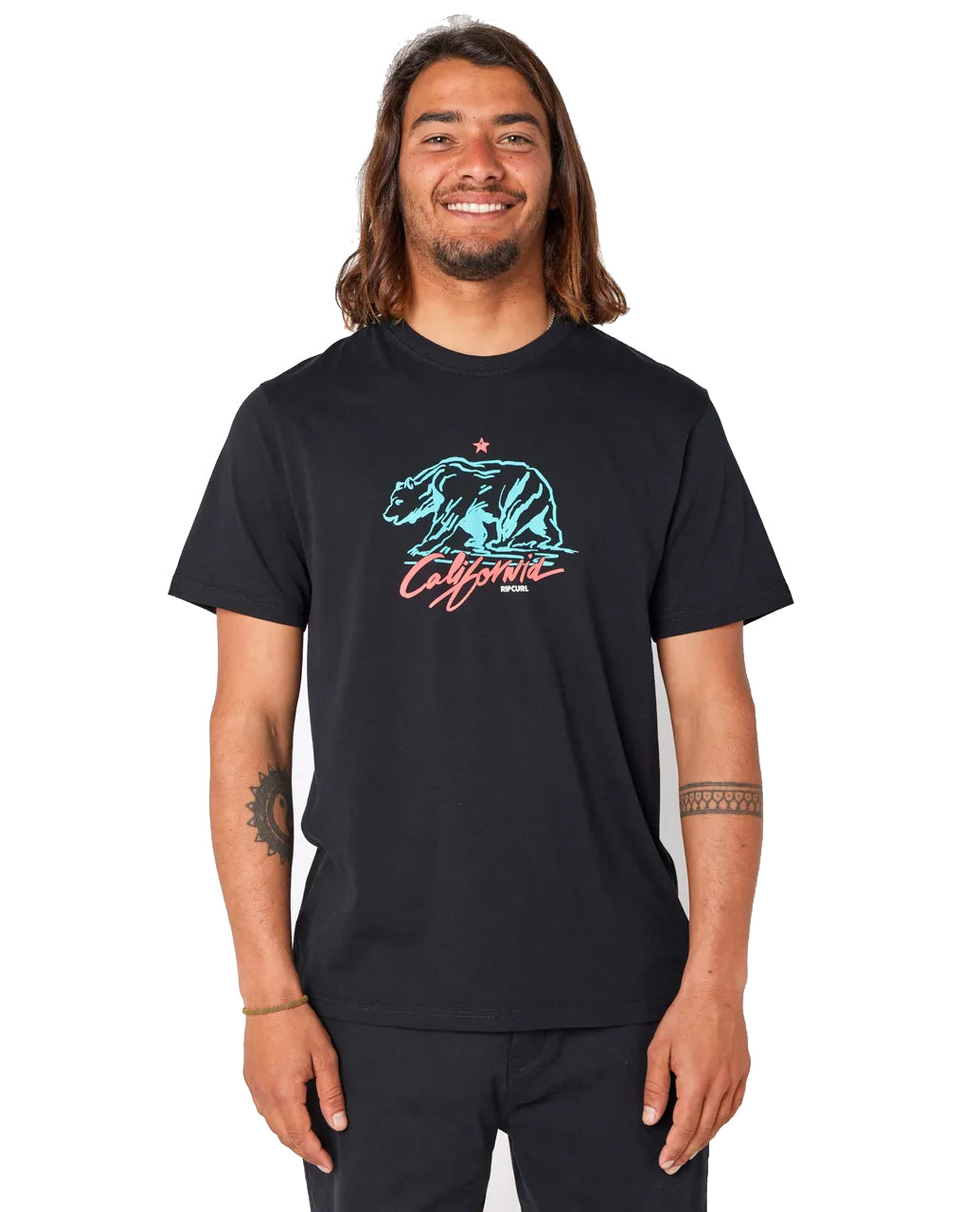  RIP CURL DESTI ANIMALS SHORT SLEEVE TEE BLACK