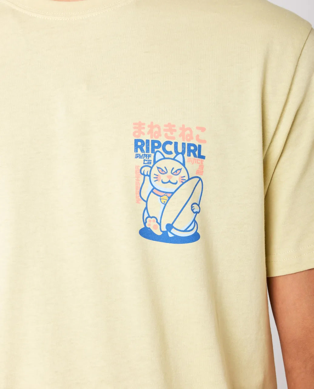  RIP CURL DESTI ANIMALS SHORT SLEEVE VINTAGE YELLOW
