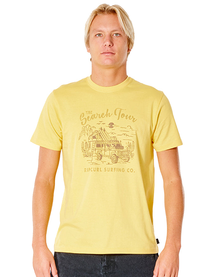  RIP CURL DRIFTER TEE RETRO YELLOW