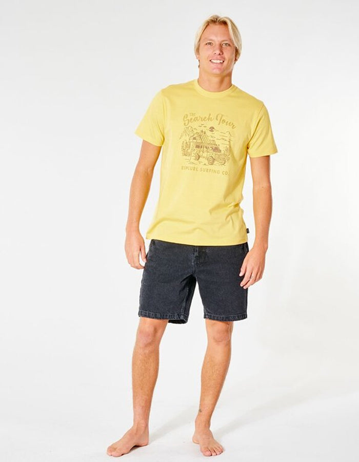  RIP CURL DRIFTER TEE RETRO YELLOW