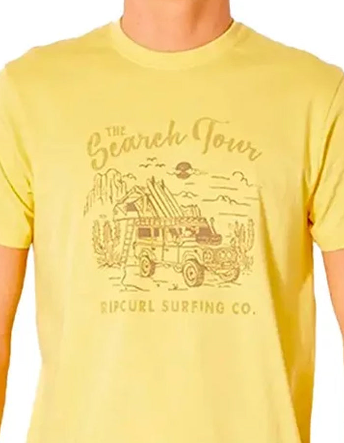  RIP CURL DRIFTER TEE RETRO YELLOW