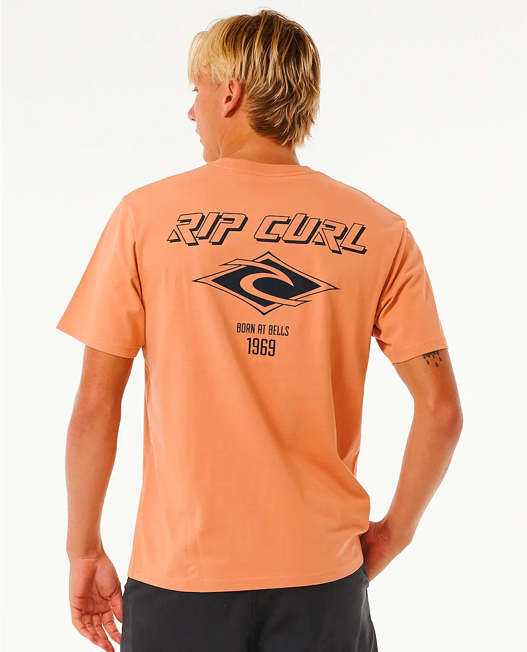  RIP CURL FADE OUT ICON TEE CLAY