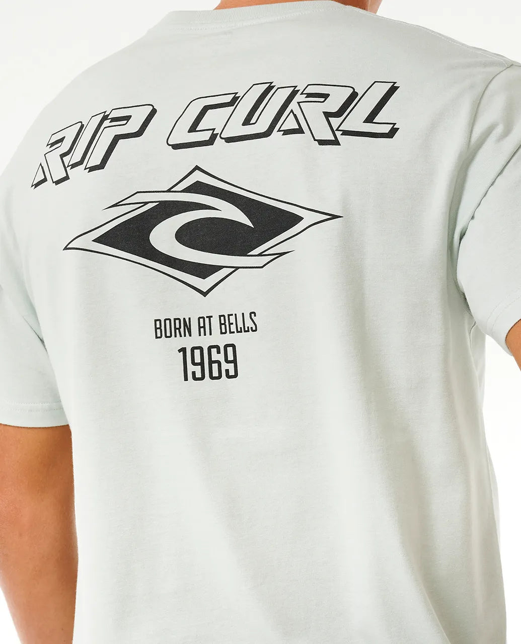  RIP CURL FADE OUT ICON TEE LIGHT GREEN