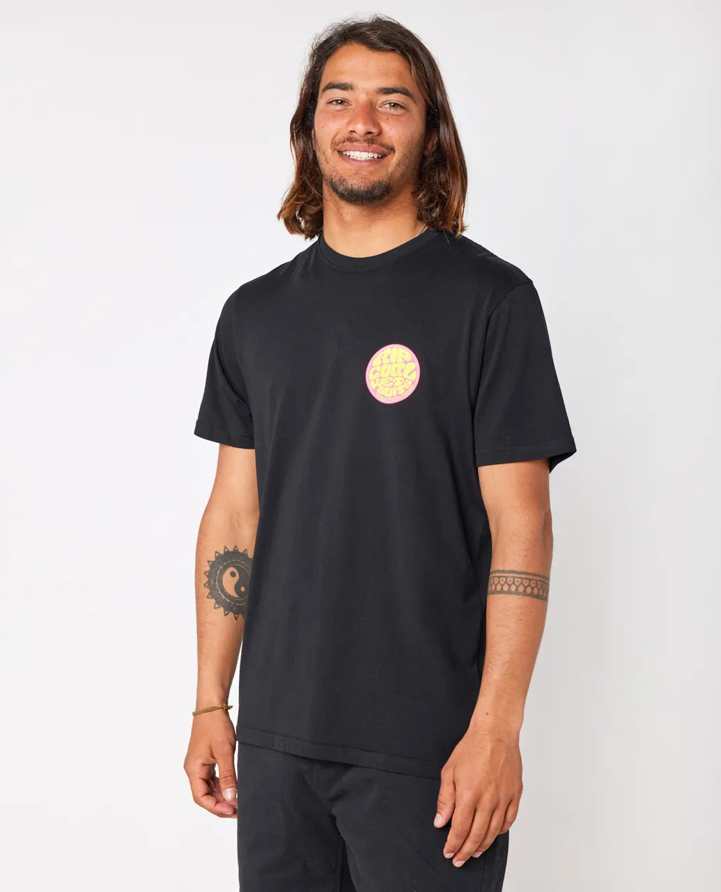  RIP CURL PASSAGE SHORT SLEEVE TEE BLACK