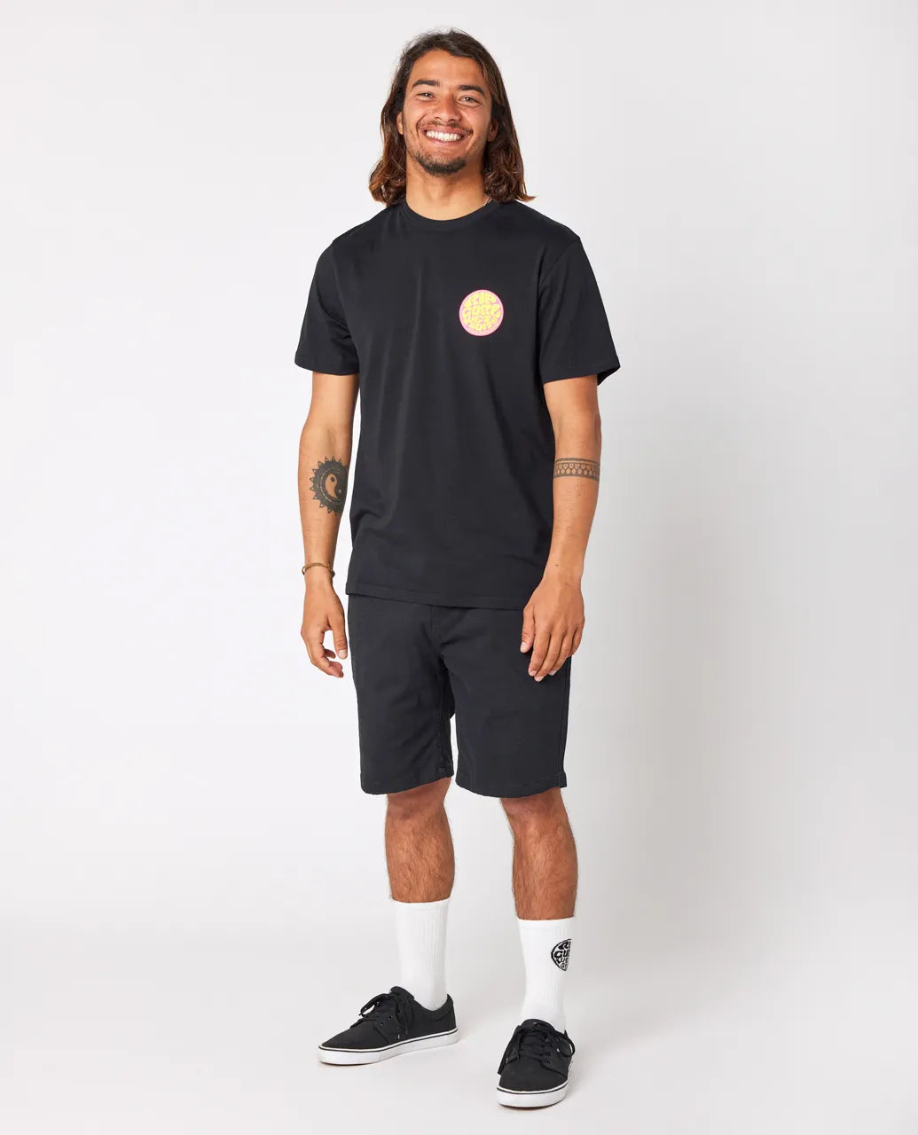  RIP CURL PASSAGE SHORT SLEEVE TEE BLACK