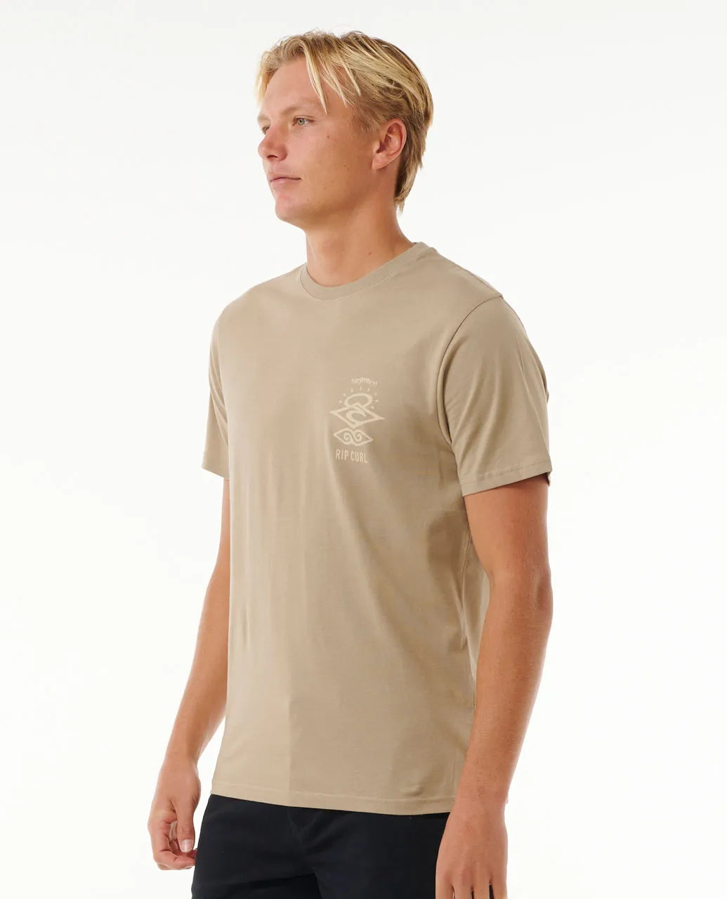  RIP CURL SEARCH ICON TEE SAND