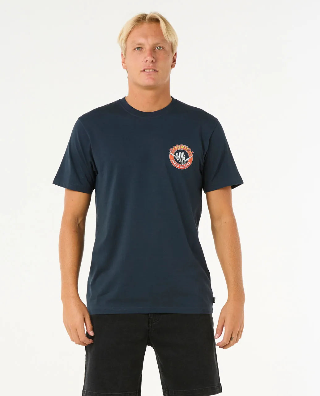  RIP CURL SHRED TIL TEE DARK NAVY