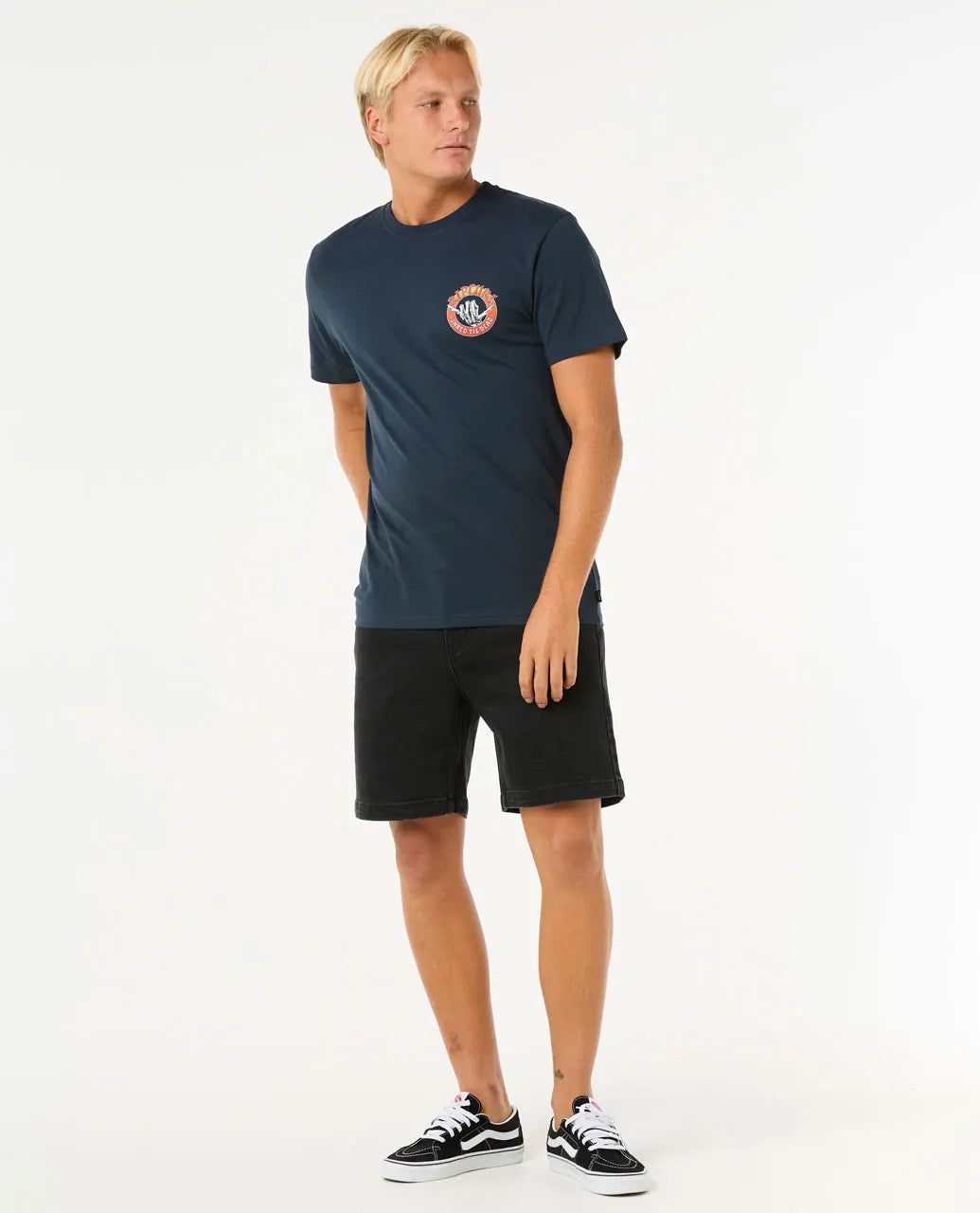  RIP CURL SHRED TIL TEE DARK NAVY