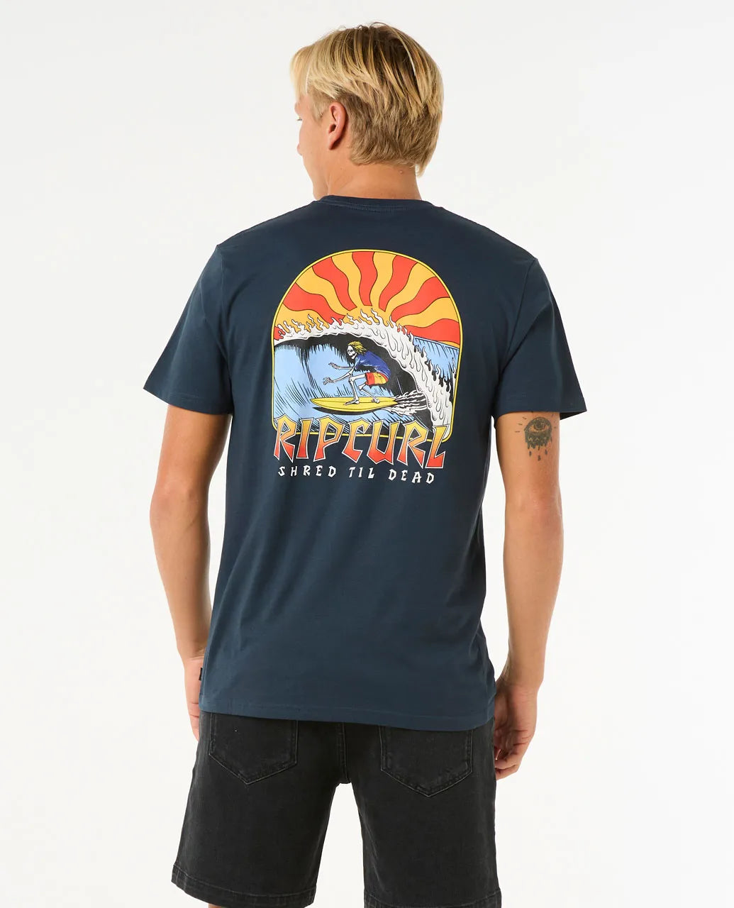  RIP CURL SHRED TIL TEE DARK NAVY
