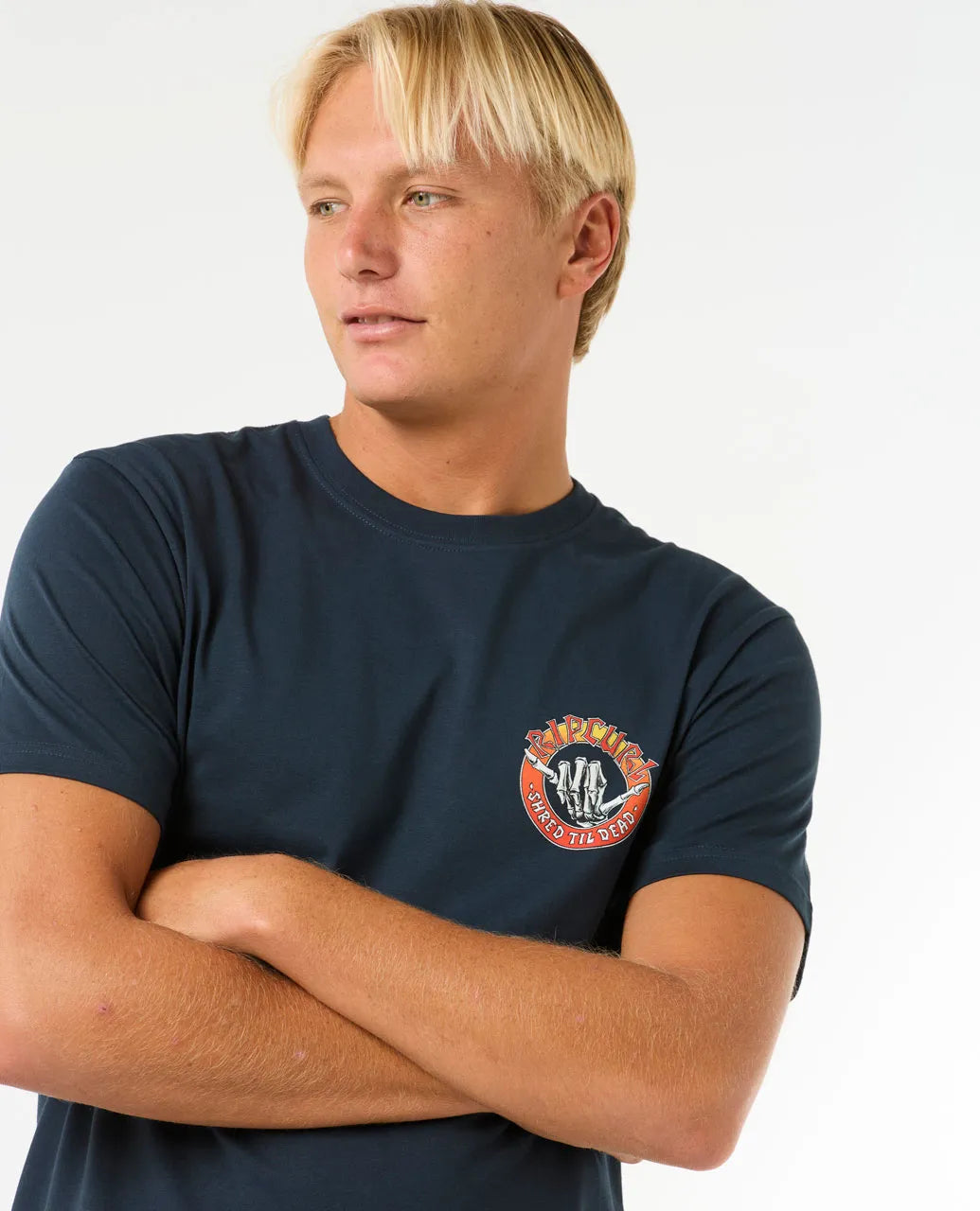  RIP CURL SHRED TIL TEE DARK NAVY