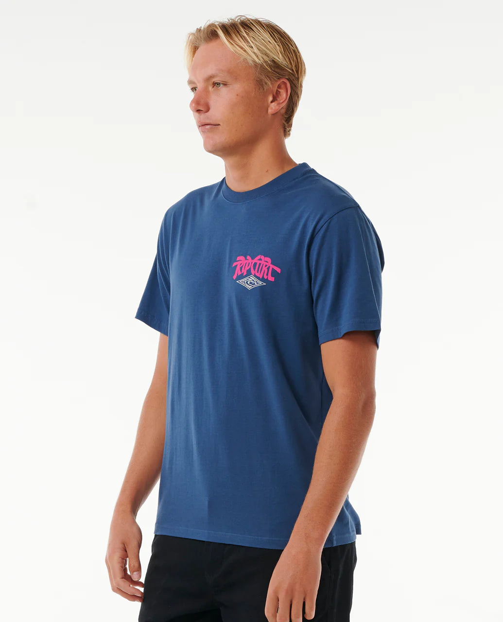  RIP CURL SHRED TILL DEAD TEE WASHED NAVY