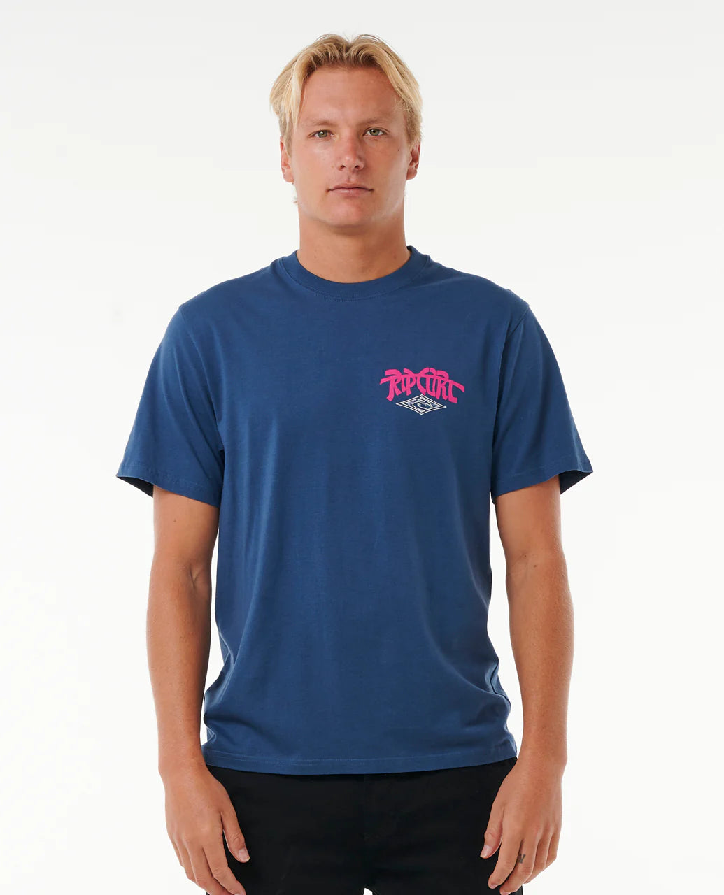  RIP CURL SHRED TILL DEAD TEE WASHED NAVY