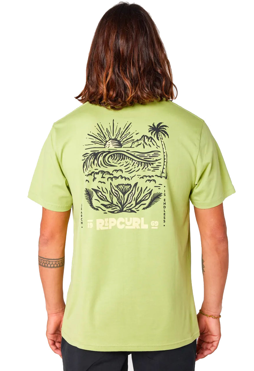  RIP CURL SURF PARADISE F&B SHORT SLEEVE TEE LIGHT KHAKI