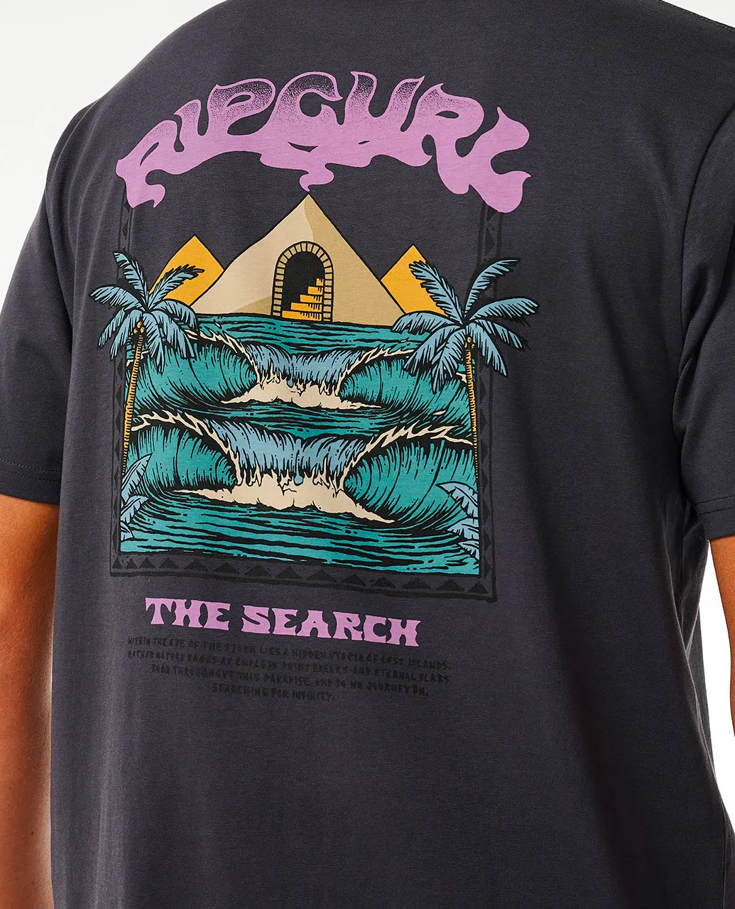  RIP CURL THE SPHINX SHORT SLEEVE TEE WASHED BLACK