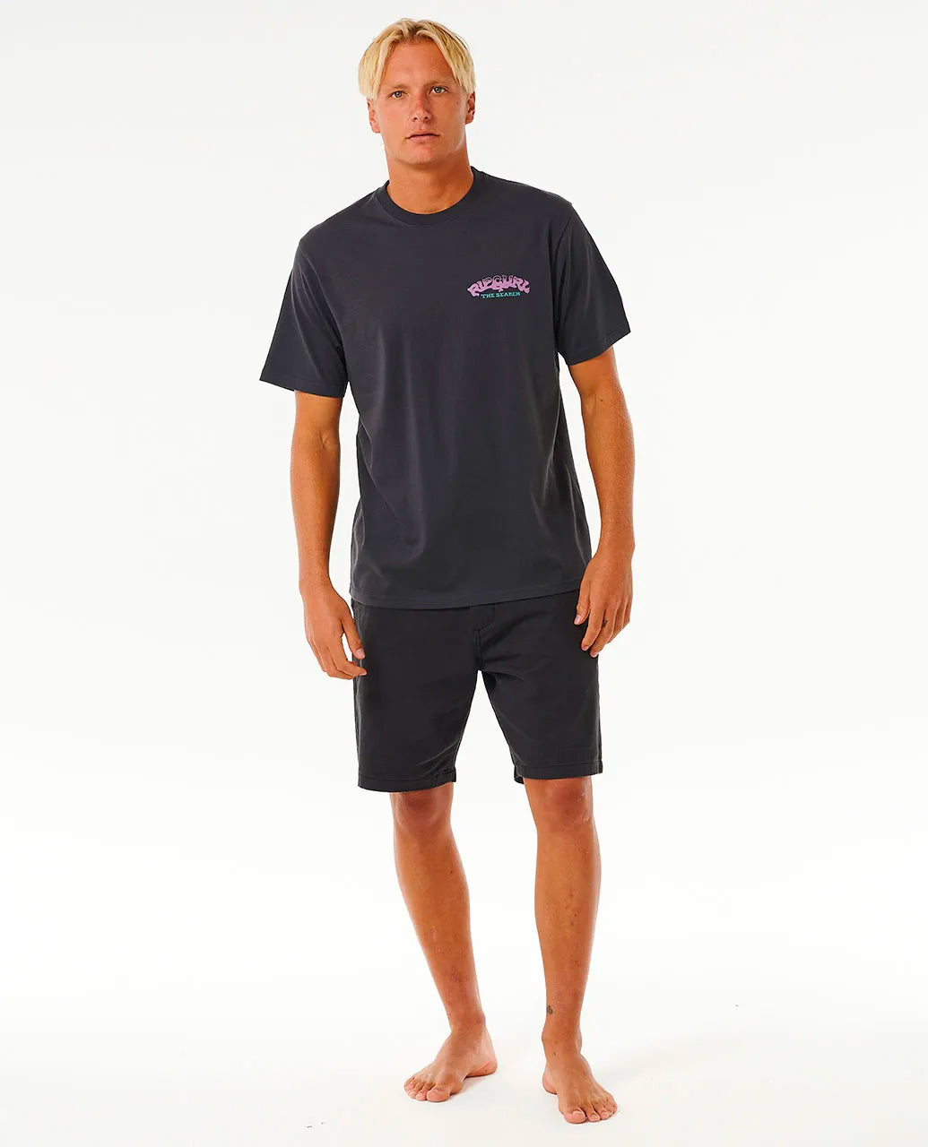  RIP CURL THE SPHINX SHORT SLEEVE TEE WASHED BLACK