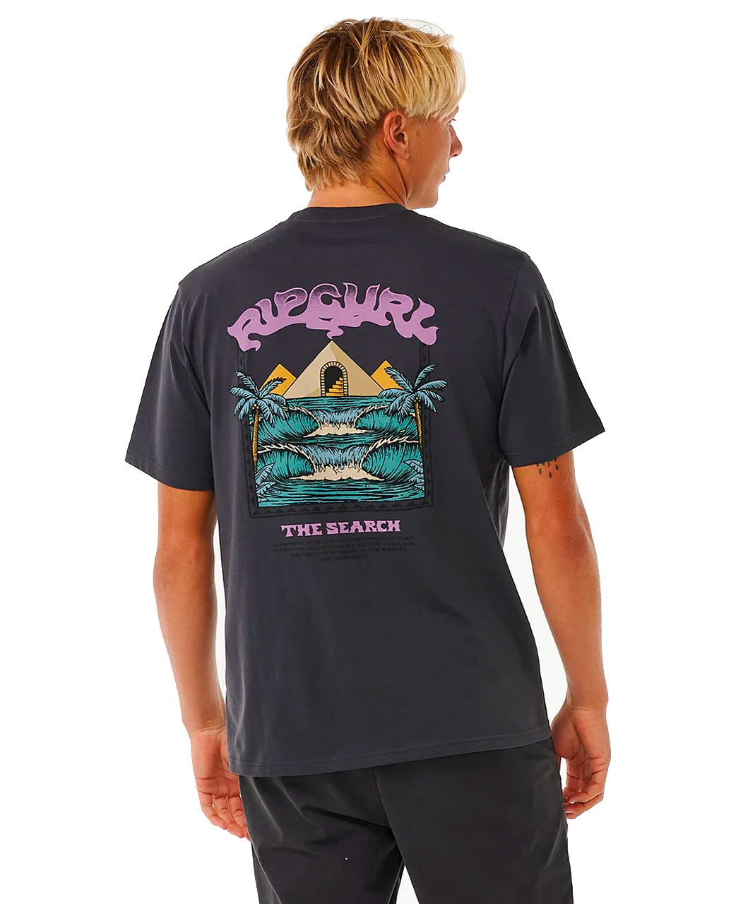  RIP CURL THE SPHINX SHORT SLEEVE TEE WASHED BLACK