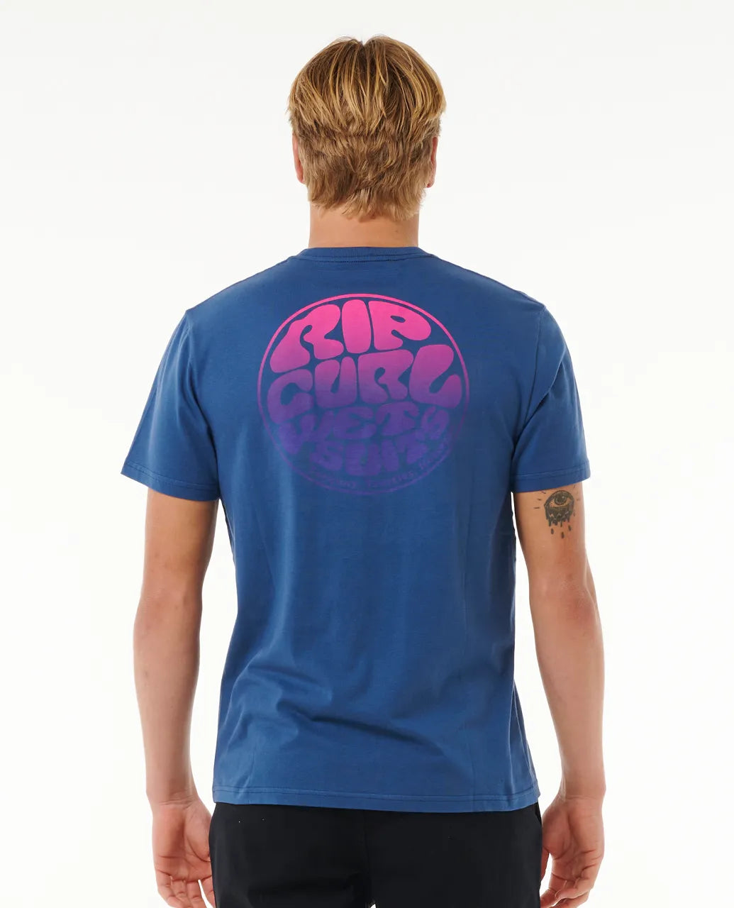  RIP CURL WETSUIT ICON TEE WASHED NAVY