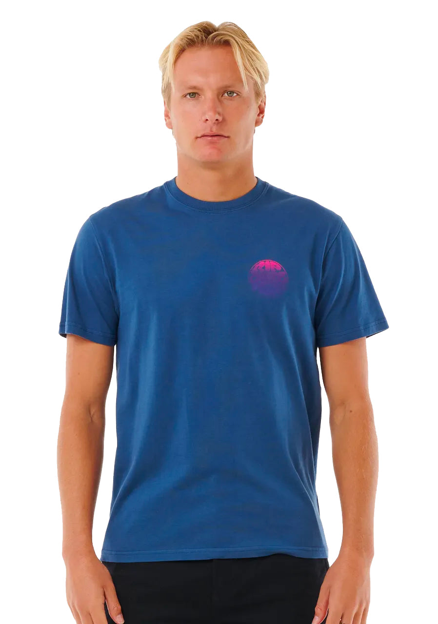  RIP CURL WETSUIT ICON TEE WASHED NAVY