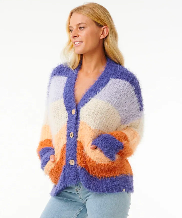  RIP CURL THE SEARCH STRIPE CARDIGAN