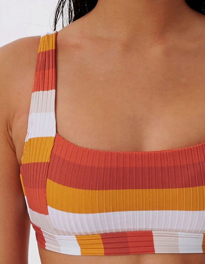 RIP CURL TOP PREMIUM SURF D CUP CROP CINNAMON